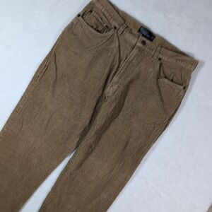 Polo Ralph Lauren Corduroy Pants Mens 36x30 Tan Brown Straight Leg Cotton